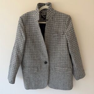 J. Crew Black and White Checkered Blazer